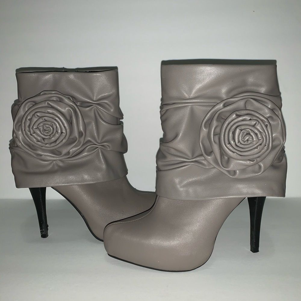 Gray Ankle Boots